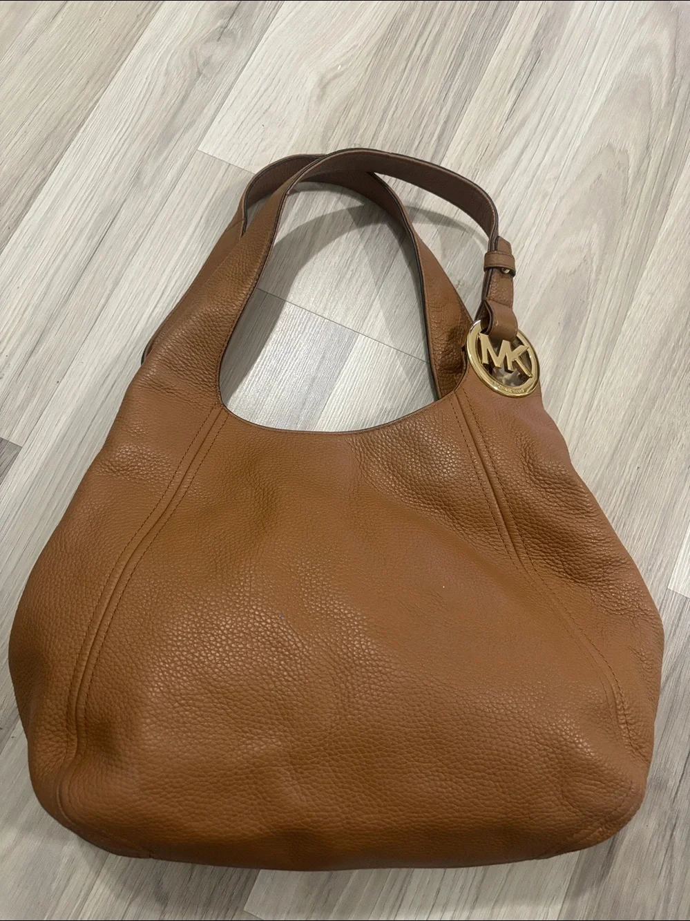 Michael Kors Large Fulton Tote Camel Leather Shoulder Bag